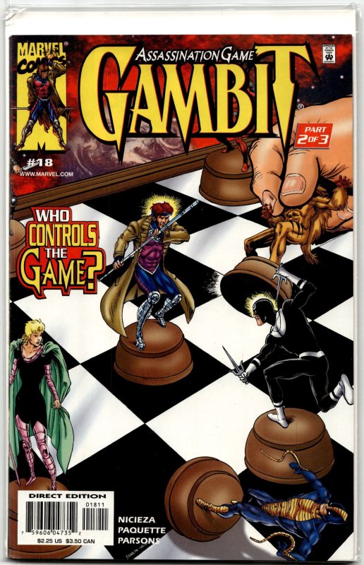 Gambit #18 (Marvel Comics, 2000), raw, ungraded comic book — front cover