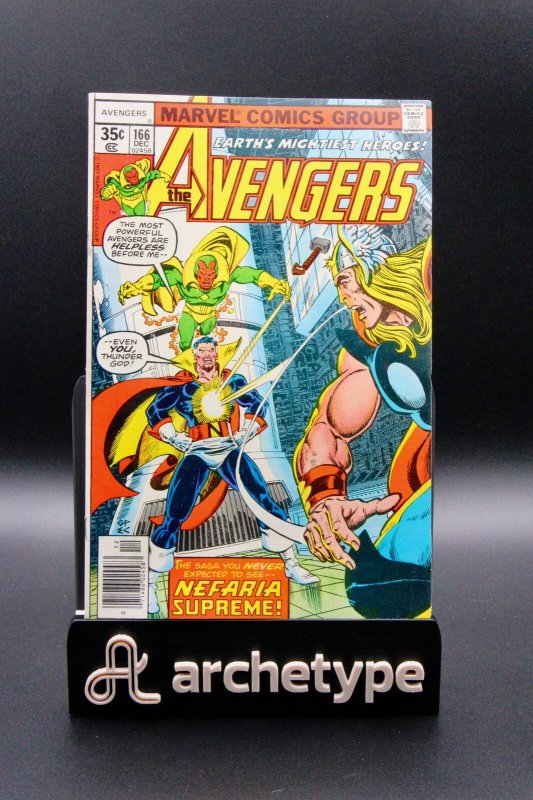 The Avengers #166 (Marvel Comics, 1977), raw, ungraded comic book — front cover