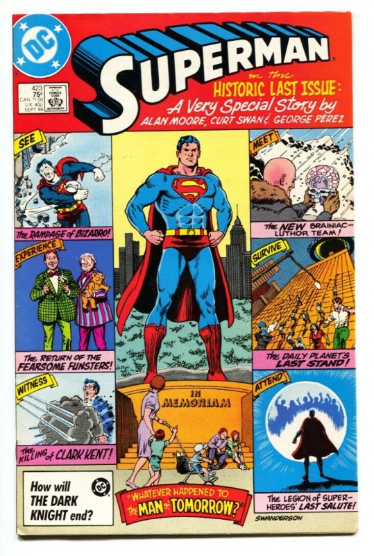 Superman #423 - 1986 - DC - Vf/nm - Comic Book (DC Comics, 1986), raw comic book in VF/NM condition — front cover