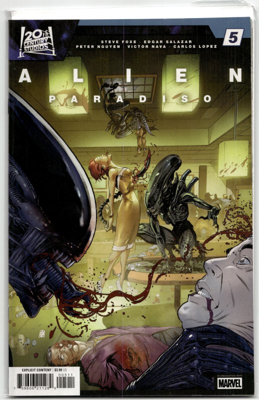 Alien: Paradiso #5 (Marvel Comics, 2025), raw, ungraded comic book — front cover