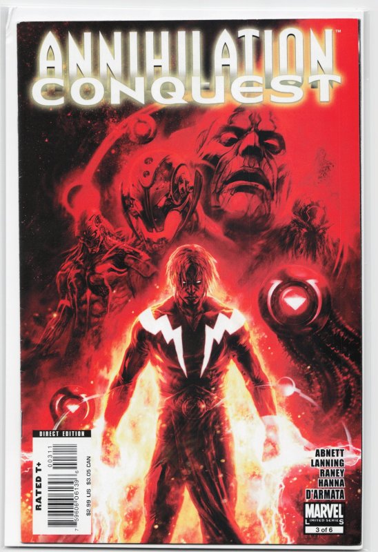 Annihilation: Conquest #3 (Marvel Comics, 2008), raw, ungraded comic book — front cover