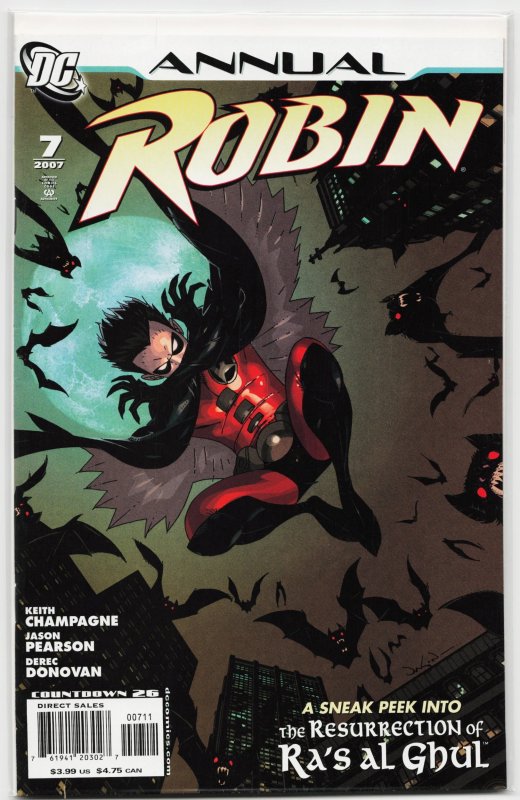 Robin Annual #7 (DC Comics, 2007), raw, ungraded comic book — front cover