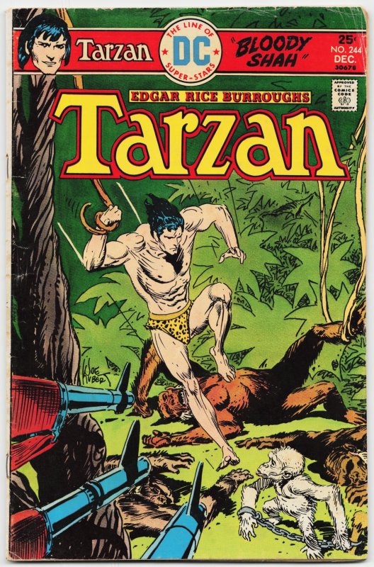 Edgar Rice Burroughs' Tarzan #244 (Gold Key, 1975), raw, ungraded comic book — front cover
