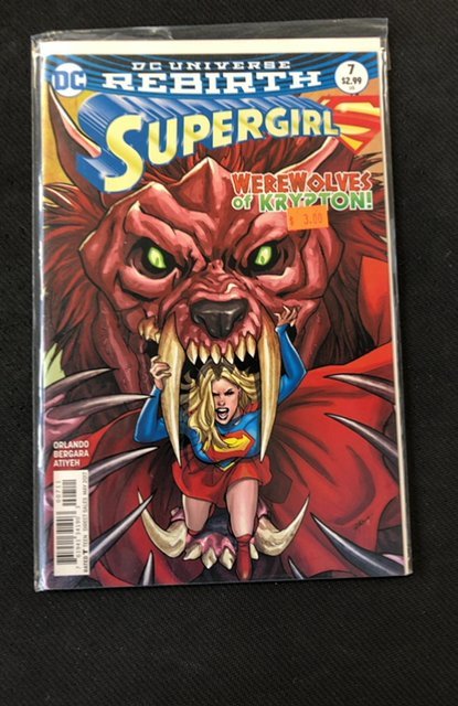 Supergirl #7 (DC Comics, 2017), raw, ungraded comic book — front cover
