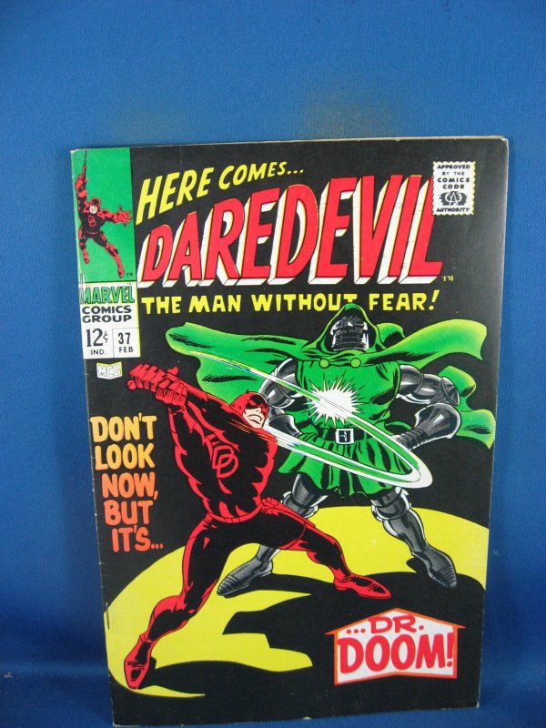 Daredevil #37 (Marvel Comics, 1968), raw comic book in VF condition — front cover