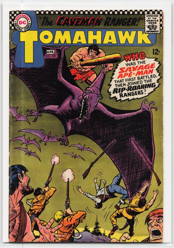 Tomahawk #109 (DC Comics, 1967), raw, ungraded comic book — front cover