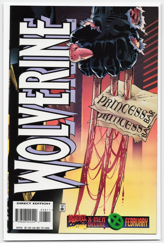 Wolverine #98 (Marvel Comics, 1996), raw, ungraded comic book — front cover