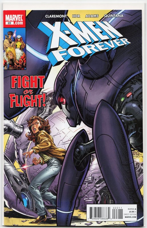 X-Men Forever #22 (Marvel Comics, 2010), raw, ungraded comic book — front cover