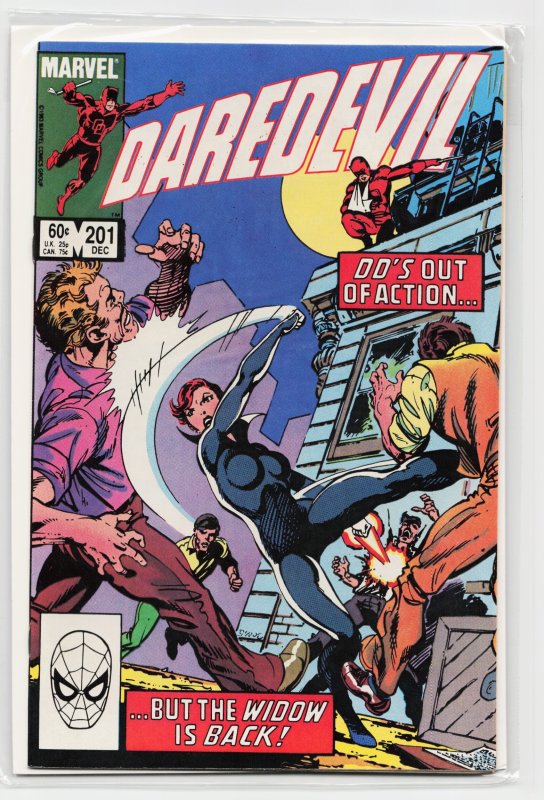 Daredevil #201 (Marvel Comics, 1983), raw, ungraded comic book — front cover