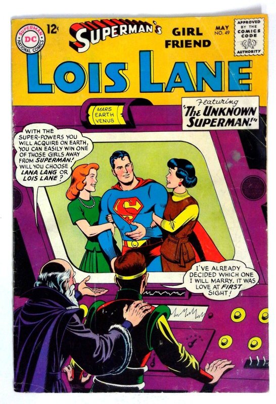 Superman's Girl Friend Lois Lane #49 (DC Comics, 1964), raw comic book in VG condition — front cover