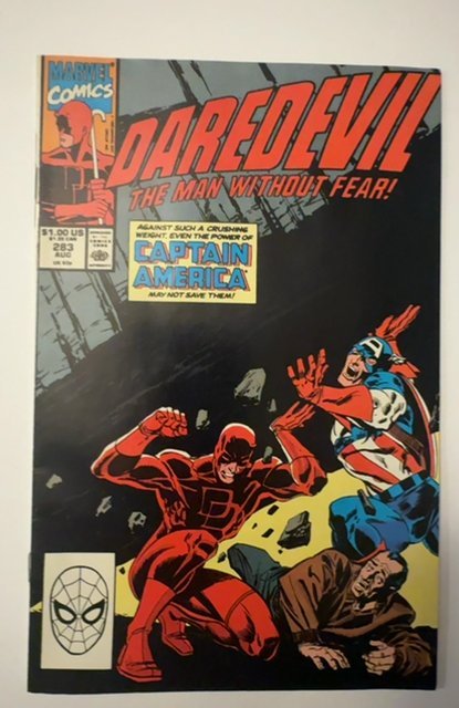 Daredevil #283 (Marvel Comics, 1990), raw, ungraded comic book — front cover