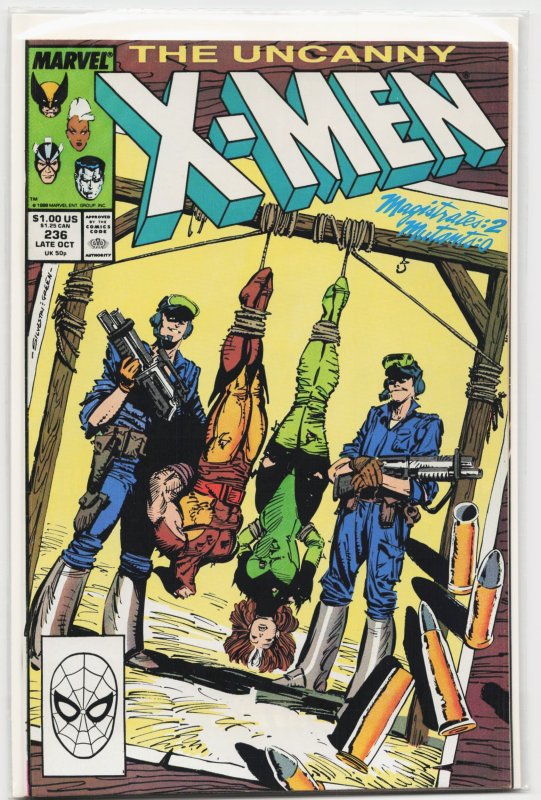 The Uncanny X-Men #236 (Marvel Comics, 1988), raw, ungraded comic book — front cover