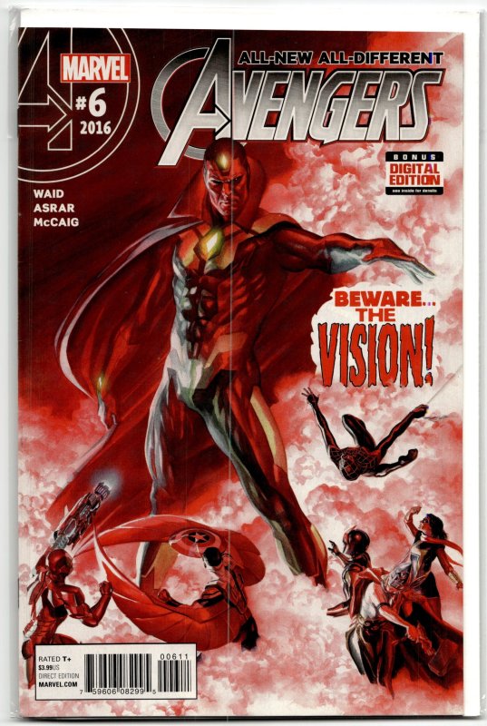 All-New, All-Different Avengers #6 (Marvel Comics, 2016), raw, ungraded comic book — front cover
