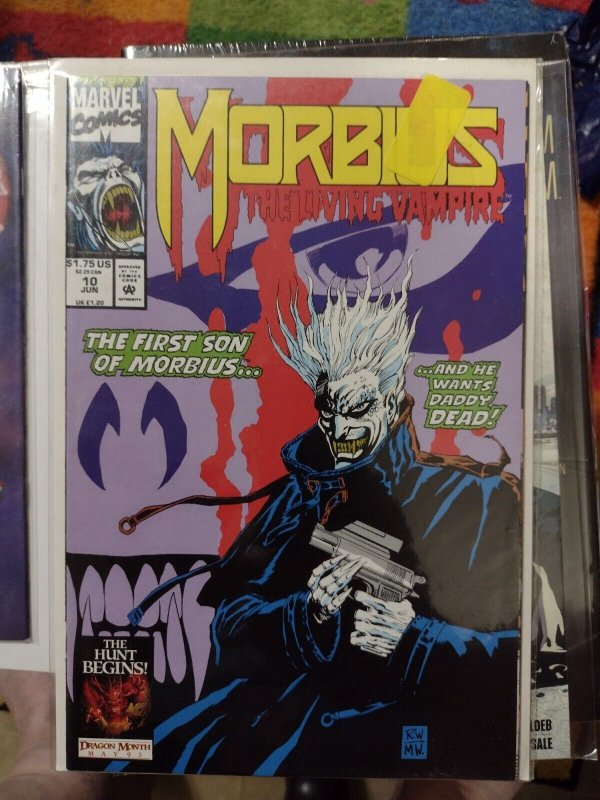 Morbius- the Living Vampire #10 (Marvel Comics, 1995), raw, ungraded comic book — front cover