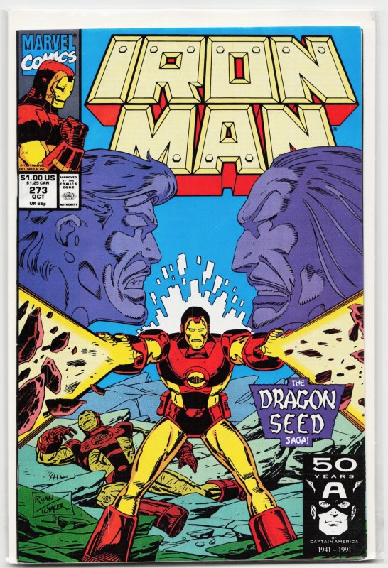 Iron Man #273 (Marvel Comics, 1991), raw, ungraded comic book — front cover