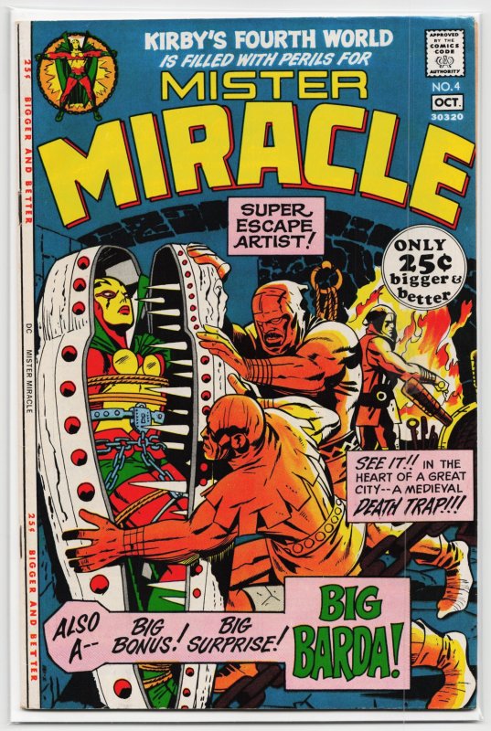 Mister Miracle #4 (DC Comics, 1971), raw, ungraded comic book — front cover