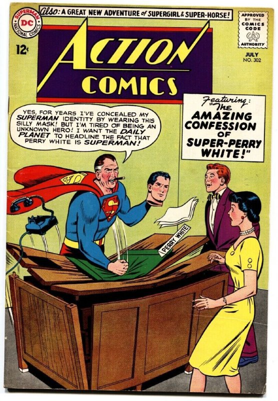Action Comics #302 (DC Comics, 1963), raw, ungraded comic book — front cover