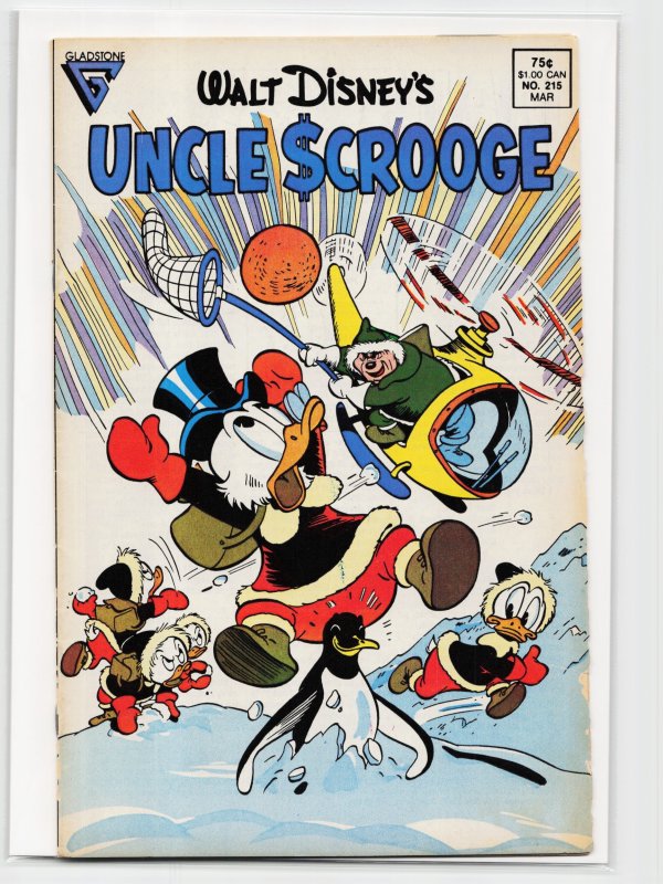 Uncle Scrooge #215 (Gladstone, 1987), raw, ungraded comic book — front cover