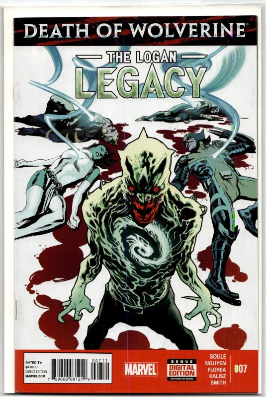 Death of Wolverine: The Logan Legacy #7 (Marvel Comics, 2015), raw, ungraded comic book — front cover