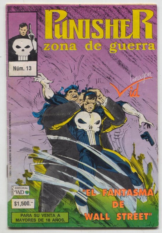Punisher War Zone #13 (Marvel Comics, 1993), raw comic book in VG condition — front cover