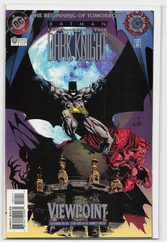 Batman: Legends of the Dark Knight #0 (DC Comics, 1994), raw, ungraded comic book — front cover