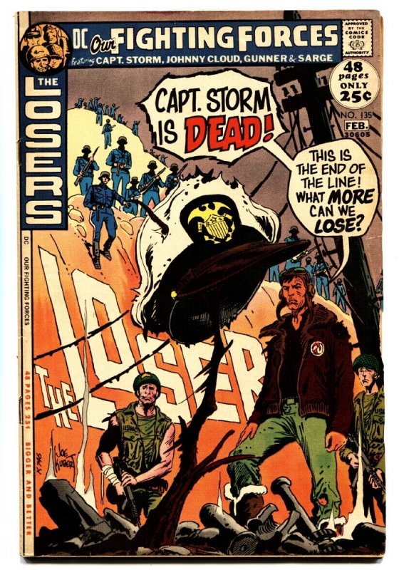 Our Fighting Forces #135 (DC Comics, 1971), raw comic book in FN condition — front cover