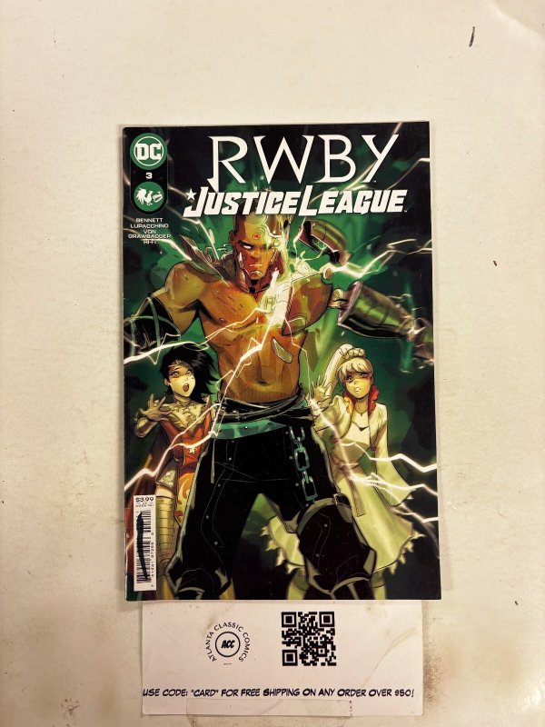 Rwby Justice League #3 (DC Comics, 2021), raw comic book in NM condition — front cover
