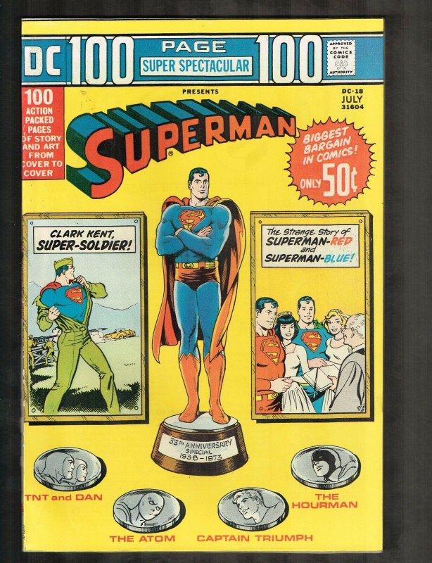 Superman DC-18 ~ 100 Pg. 35th Anniv. Special ~ 1973 (9.0) WH (DC Comics, 1973), raw comic book in 9.0 condition — front cover