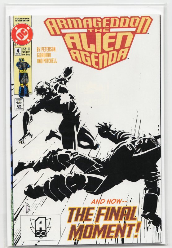 Armageddon: The Alien Agenda #4 (DC Comics, 1992), raw, ungraded comic book — front cover