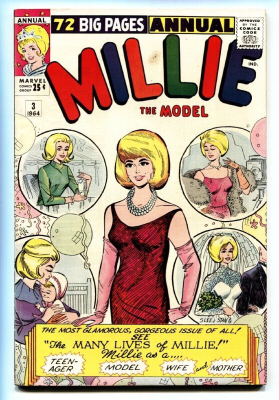 Millie the Model Annual #3 (Marvel Comics, 1964), raw, ungraded comic book — front cover