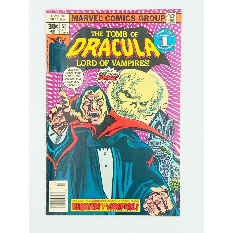 Tomb of Dracula #55 (Marvel Comics, 1977), raw comic book in VG/FN 5.0 condition — front cover