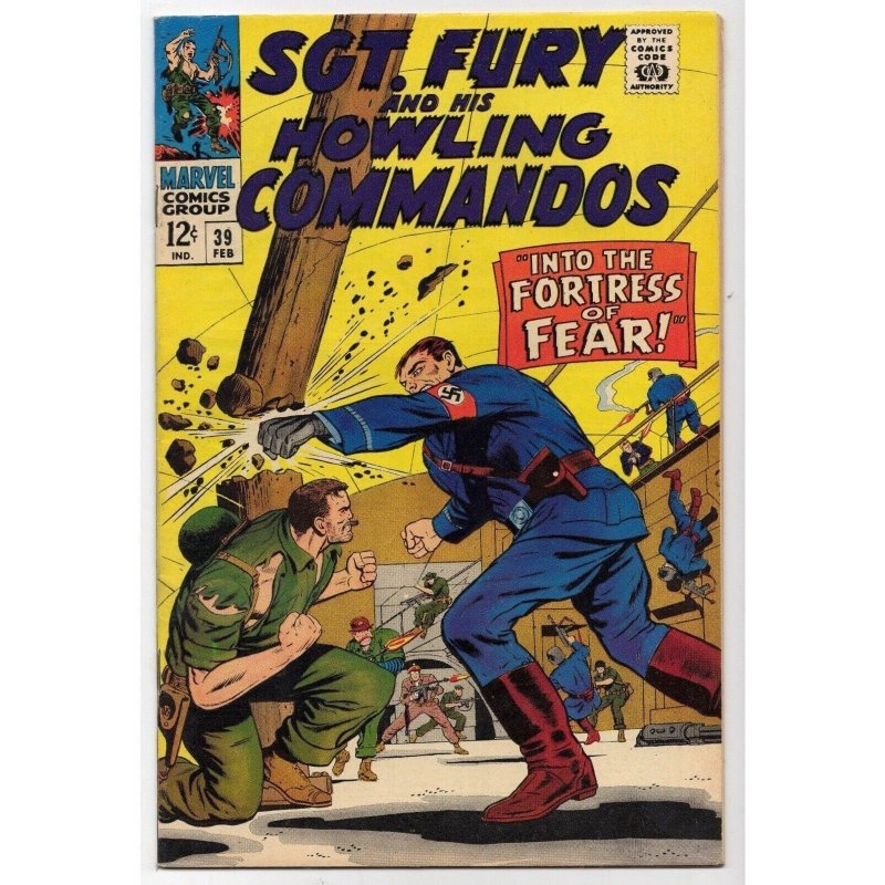 Sgt. Fury and his Howling Commandos #39 (Marvel Comics, 1967), raw comic book in FN/VF 7.0 condition — front cover