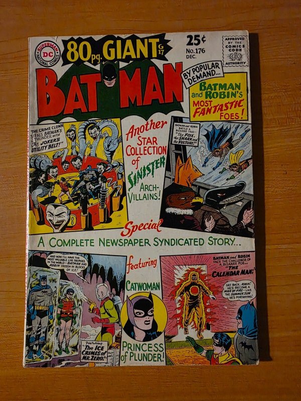 Batman #176 (DC Comics, 1965), raw comic book in VF condition — front cover