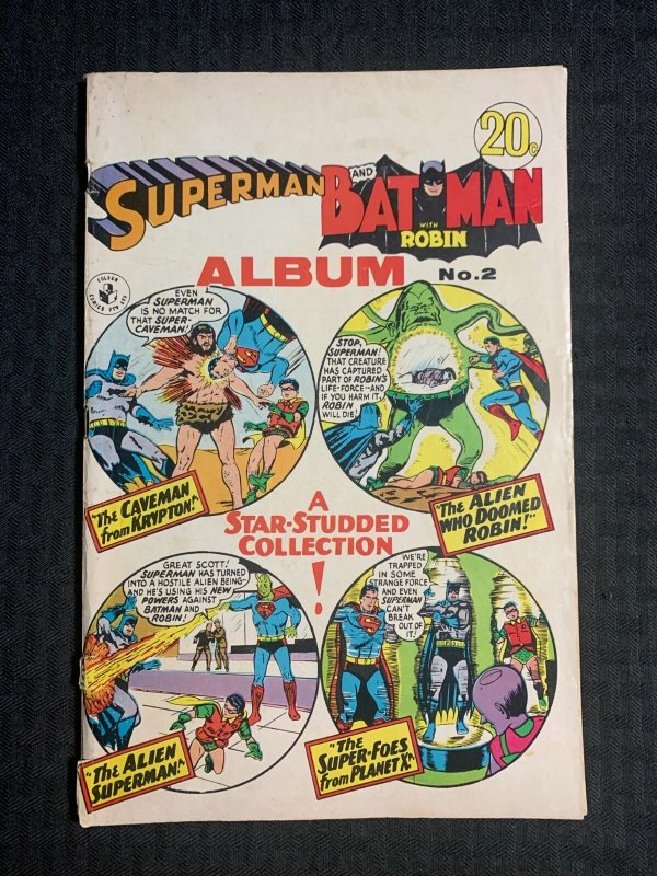 Vintage Superman AND Batman #2, raw comic book in VG 4.0 condition — front cover