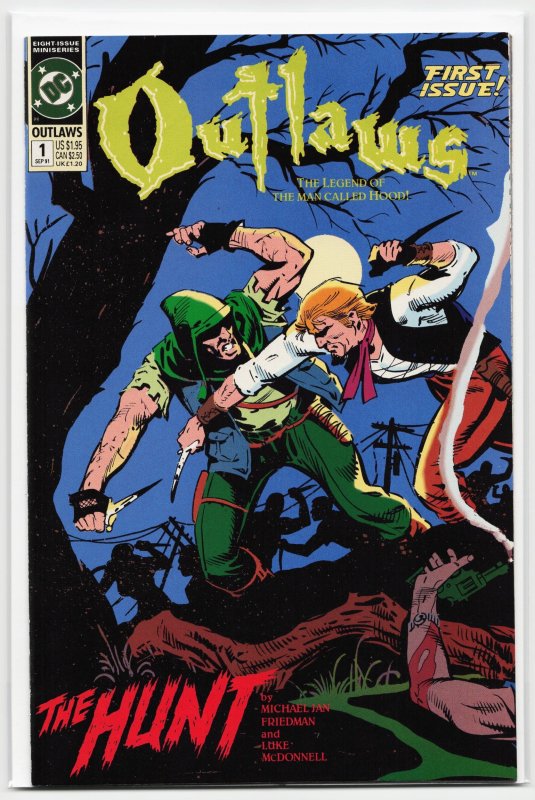 Outlaws #1 (DC Comics, 1991), raw, ungraded comic book — front cover