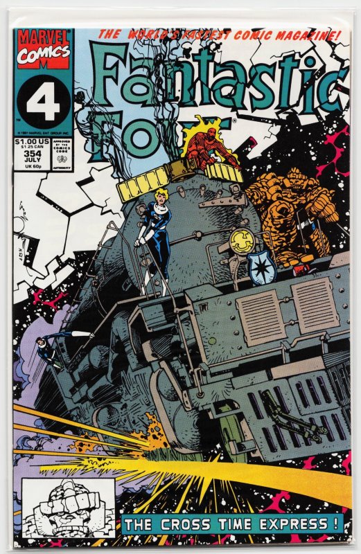Fantastic Four #354 (Marvel Comics, 1991), raw, ungraded comic book — front cover
