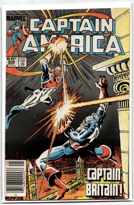 Captain America #305 (Marvel Comics, 1985), raw, ungraded comic book — front cover