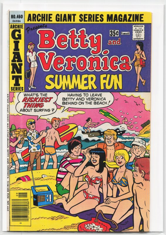 Archie Giant Series Magazine #460 (1977), raw, ungraded comic book — front cover