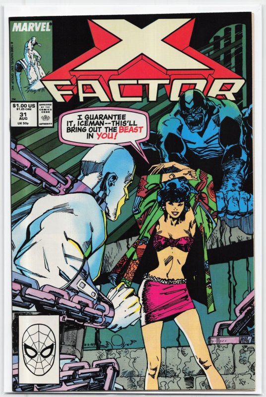 X-Factor #31 (Marvel Comics, 1988), raw, ungraded comic book — front cover