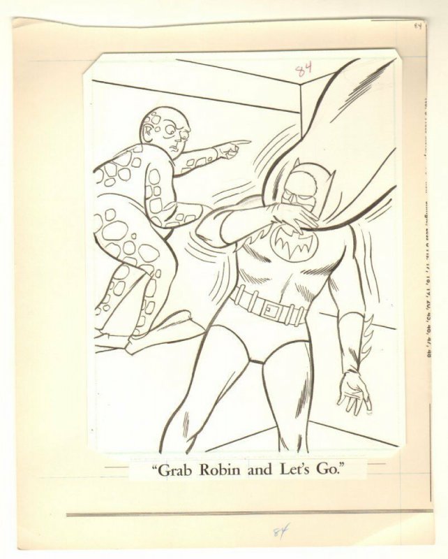 Batman Coloring Book Art P.84 - Batman Vs.Frogman - 1966 by Jason Studios (1966), raw, ungraded comic book — front cover