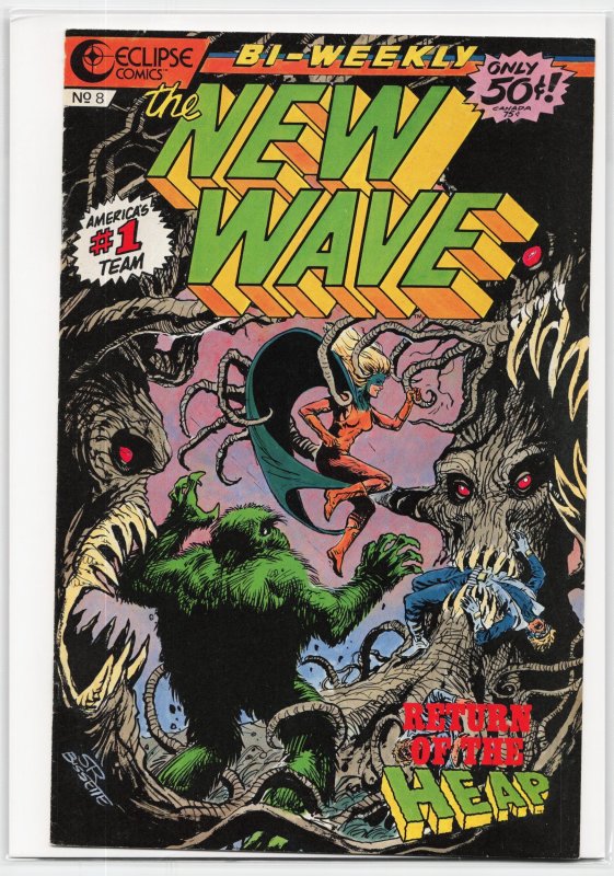 The New Wave #8 (1986), raw, ungraded comic book — front cover