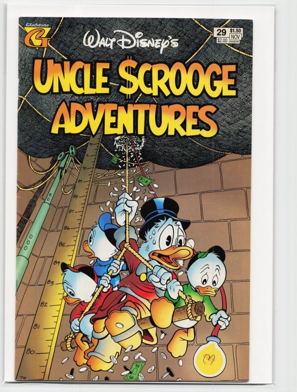 Walt Disney's Uncle Scrooge Adventures #29 (Gladstone, 1994), raw, ungraded comic book — front cover