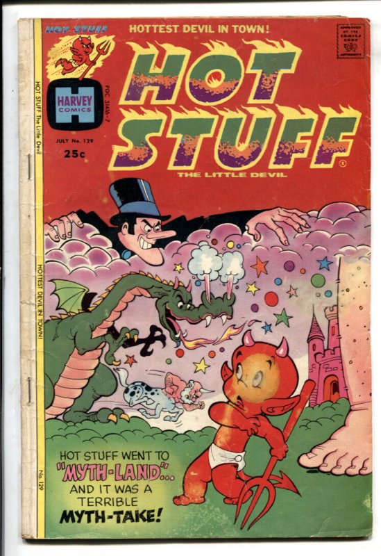 Hot Stuff #129 (Harvey Comics, 1975), raw comic book in VG condition — front cover