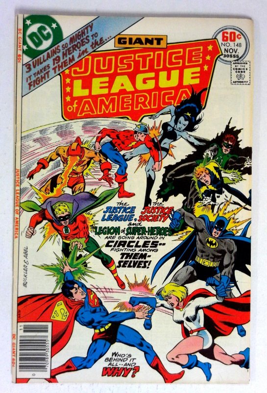 Justice League of America #148 (DC Comics, 1977), raw comic book in VF condition — front cover