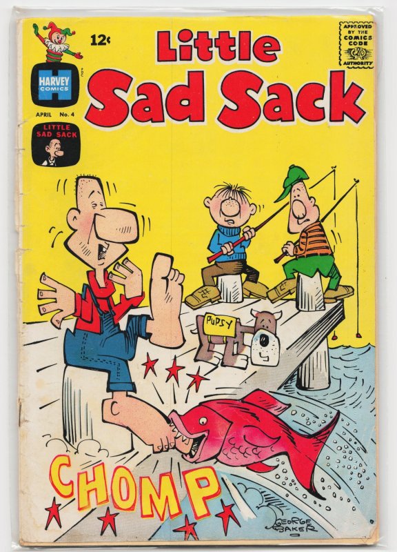 Little Sad Sack #4 (Harvey Comics, 1965), raw, ungraded comic book — front cover