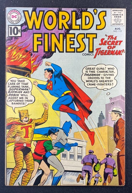 World's Finest #119 (DC Comics, 1941), raw comic book in FN 6.0 condition — front cover