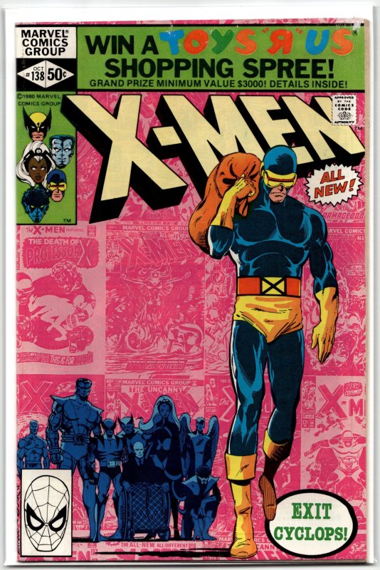 The X-Men #138 (Marvel Comics, 1980), raw, ungraded comic book — front cover