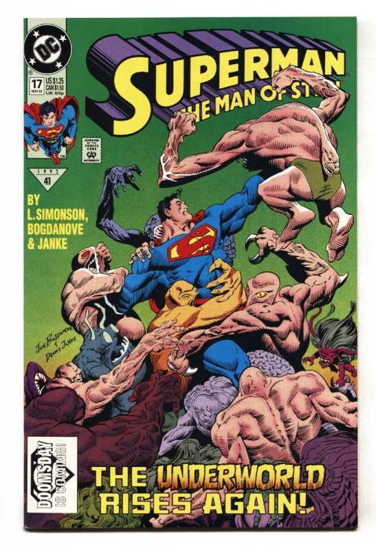 Superman: The Man of Steel #17 - 1992 - DC - NM- - Comic Book (DC Comics, 1992), raw comic book in NM- condition — front cover