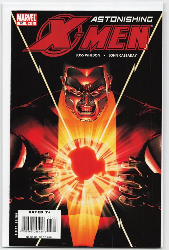 Astonishing X-Men #20 (Marvel Comics, 2007), raw, ungraded comic book — front cover