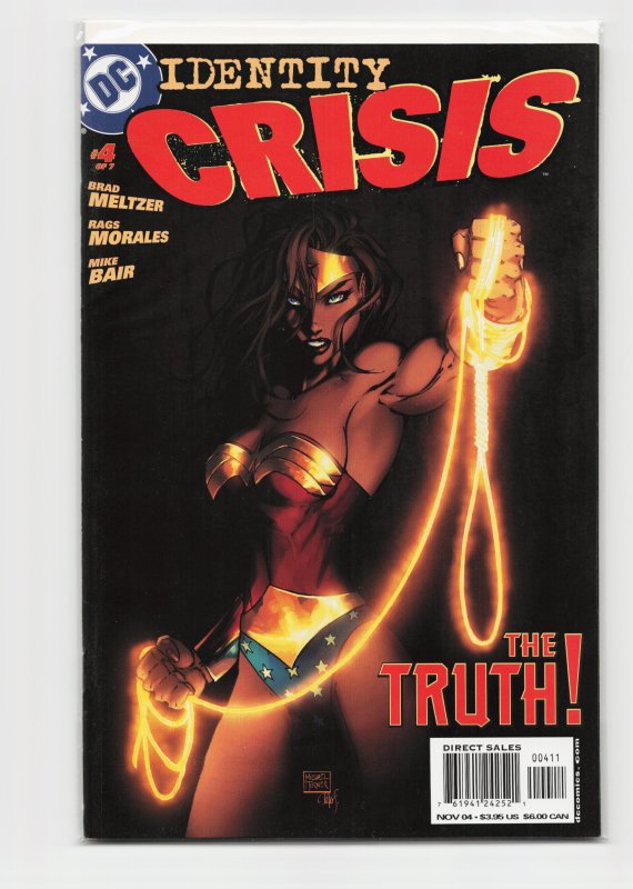 Identity Crisis #4 (DC Comics, 2004), raw, ungraded comic book — front cover